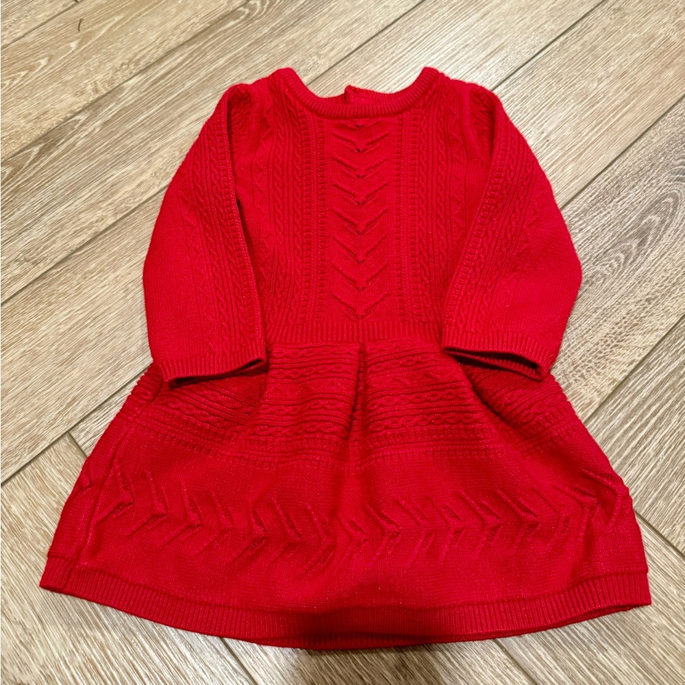 Janie and Jack Red Holiday Sweater Dress